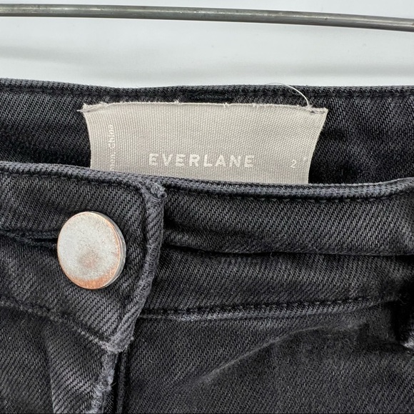 3 for $50 SALE! Everlane Black faded Wide Leg denim cotton Jeans 2 or 27 - Picture 3 of 12